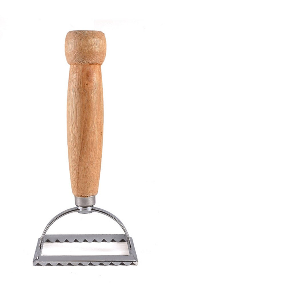 Geriffelte Rand Küche Gebäck Spielereien Hersteller Holz Griff Backformen Knödel Tragbare Werkzeug Pasta Cutter Platz bilden Ravioli Stempel