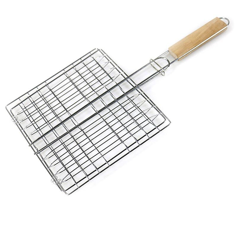 Goldbaking Tragbare BBQ Grillen Korb Edelstahl Antihaft Grill Grill Korb Werkzeuge Grill Gittergewebe für Fisch Hamburger