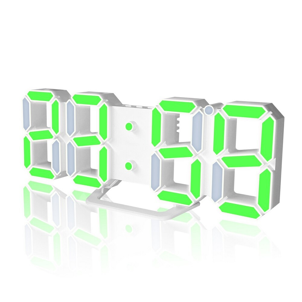 3D LED Digitale Uhr Elektronische Wecker Kreative Drei-dimensional Zauberstab Schreibtisch Uhr Temperatur Datum Schlummern Elektronische Uhr