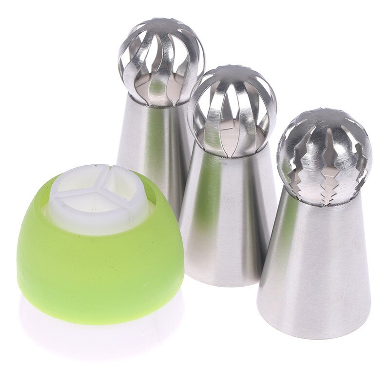 4 Teile/satz Russische Zuckerglasur-friedliche Kuchen Düse Kugel Ball Süßwaren Gebäck Tipps Zucker Handwerk Cupcake Dekorateur Backformen Werkzeuge