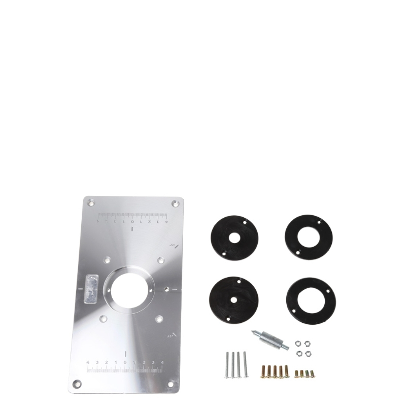 Aluminium Router Tisch Einfügung Platte w/ 4 Ringe Für Holzbearbeitung Bänke Router Tisch Platte