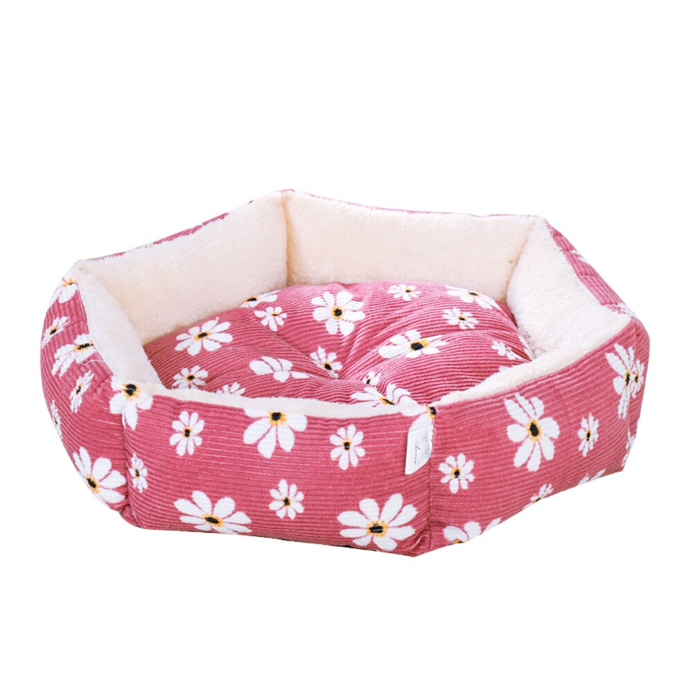 Hexagon Katze Bett Haus Weiche Lange Plüsch Beste Haustier Hund Bett Für Hunde Korb Haustier Produkte Kissen Katze Haustier Bett matt Katze Haus