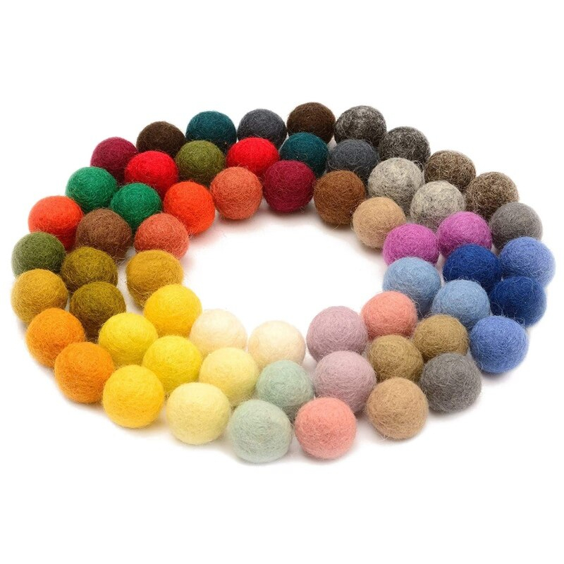 Fühlte Ball, Wolle Ball (60 stücke 120 Stücke 240 stücke) Handgemachte Filz filz 40 Farben 0,6 Zoll, für Vesikel in Groß Für Filz Und Girlande