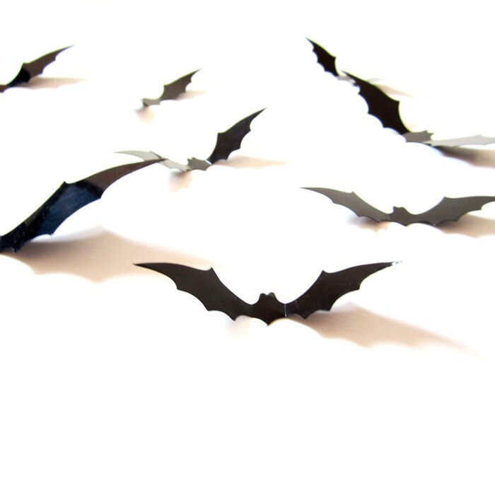 Halloween dekoration 3D Schläger Zauberstab aufkleber PVC aufkleber raum dekoration schwarz und verrotten zwei farben