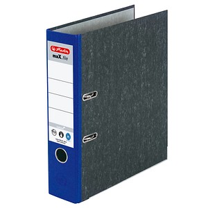 herlitz maX.file nature Ordner blau marmoriert Karton 8,0 cm DIN A4, 1 St.