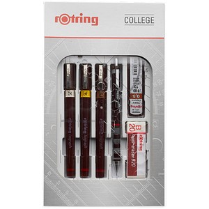 rotring Isograph College-Set Tuschefüller-Set schwarz, 1 Set