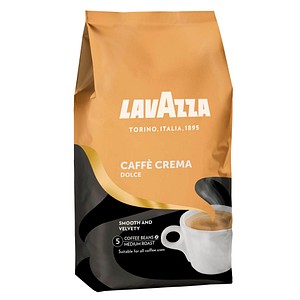 LAVAZZA CAFFÈ CREMA DOLCE Kaffeebohnen, Arabica- und Robustabohnen mild, 1000 g
