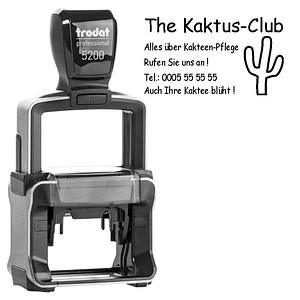 trodat Textstempel, individualisierbar 5200 selbstfärbend schwarz mit Logo, 1 St. -  Nachträglich per Gutschein personalisieren