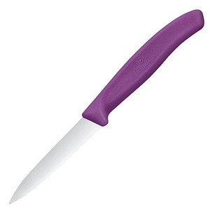 VICTORINOX Küchenmesser  Swiss Classic silber, violett glänzend, Klinge: 8,0 cm, 1 St.