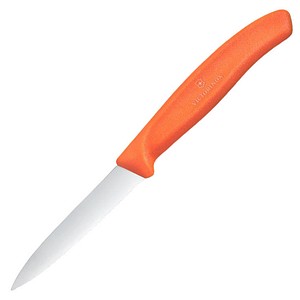 VICTORINOX Küchenmesser  Swiss Classic silber, orange glänzend, Klinge: 8,0 cm, 1 St.