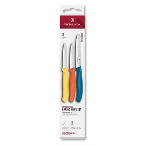 VICTORINOX Küchenmesser  Swiss Classic silber, blau, silber, gelb, silber, orange, 1 Set