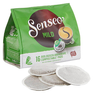 Senseo MILD Kaffeepads, Arabica- und Robustabohnen mild, 16 Pads