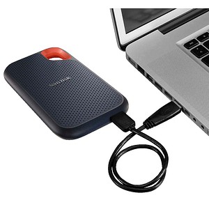 SanDisk Extreme Portable SSD V2 2 TB externe SSD-Festplatte schwarz, orange
