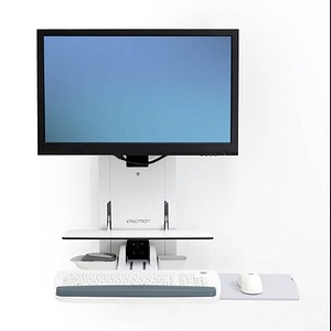 ergotron Monitor-Maus-Tastatur-Halterung StyleView Vertical Lift Behandlungszimmer 61-080-062 weiß für 1 Monitor, 1 Tastatur, 1 Maus, Wandhalterung