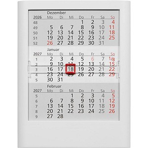 Tischkalender Einsteckkalender 2026/2027 weiß