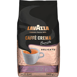 LAVAZZA Caffé Crema Barista Delicato Kaffeebohnen, Arabica- und Robustabohnen mild, 1,0 kg