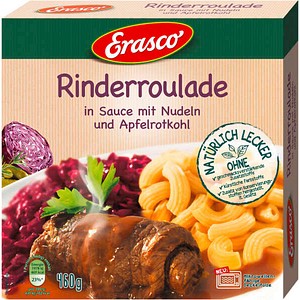 Erasco Rinderroulade in Sauce mit Nudeln und Apfelrotkohl  1 St., 1 St.