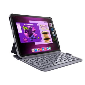 DEQSTER Slim Pro Keyboard Tablet-Tastatur grau geeignet für Apple iPad Air 13' (M2), Apple iPad Air 13' (M3), Apple iPad Pro 12,9' 3. Gen (2018), Apple iPad Pro 12,9' 4. Gen (2020), Apple iPad Pro 12,9' 5. Gen (2021)