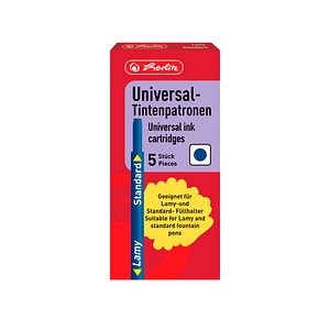 herlitz Universal Tintenpatronen für Füller blau 5 St.