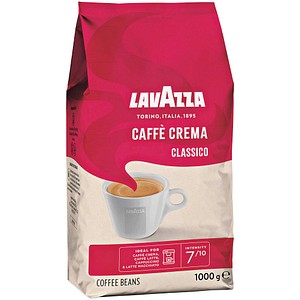 LAVAZZA Classico Crema Kaffeebohnen, Arabica- und Robustabohnen mild, 1,0 kg
