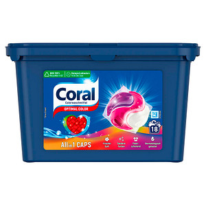 Coral OPTIMAL COLOR All in1 CAPS Waschmittel Caps, 18 St.