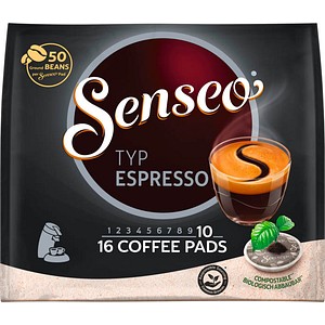 Senseo ESPRESSO Kaffeepads, Arabicabohnen kräftig,