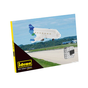 Idena 40149 Postkarte Flugzeug Mini- Bausteine