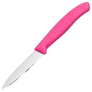 VICTORINOX Küchenmesser  Swiss Classic silber, pink glänzend, Klinge: 8,0 cm, 1 St.