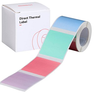 NIIMBOT Etikettenrolle für Etikettendrucker farbig sortiert, 41 x 41 mm, 1 x 175 Etiketten