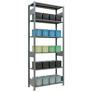 SCHULTE Schwerlastregal MULTIplus 150 12741-LR silber 100,0 x 40,0 x 250,0 cm