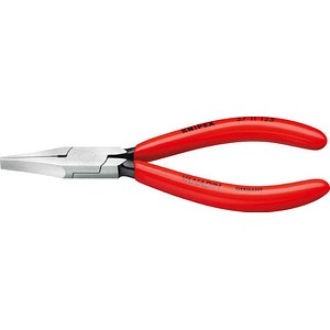 KNIPEX Feinmechanikerzange 37 11 125 poliert, flach-breite Backen 12,5 cm