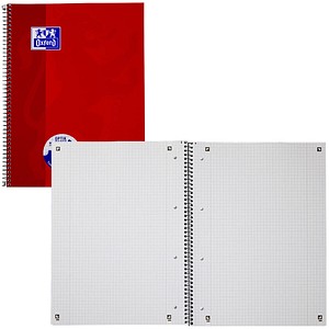 OXFORD Collegeblock Schule Lineatur 28 kariert DIN A4 Innen- und Außenrand, 1 Block