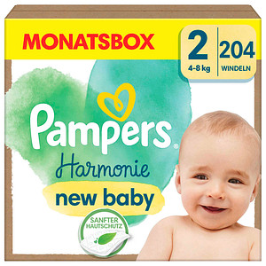 Pampers® Windeln Harmonie™ Größe Gr.2 (4-8 kg) für Neugeborene, 204 St.