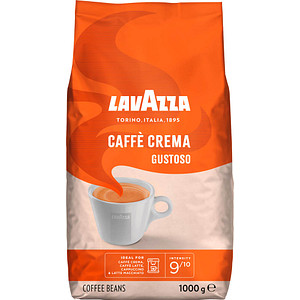 LAVAZZA Caffè Crema Gustoso Kaffeebohnen, Arabica- und Robustabohnen kräftig, 1,0 kg