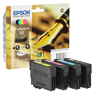 EPSON 16 / T1626 (Füller) schwarz, cyan, magenta, gelb Druckerpatronen, 4er-Set