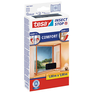 tesa Fliegengitter Insect Stop Comfort anthrazit 1,0 x 1,0 m