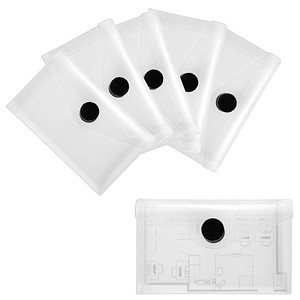 FolderSys Dokumententaschen Visitenkarten-Format transparent glatt 0,20 mm, 10 St.