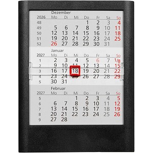 Tischkalender Einsteckkalender 2026/2027 schwarz