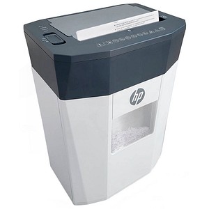 HP OneShred Auto 80CC Aktenvernichter mit Partikelschnitt P-4, 4,3 x 12 mm, bis 80 Blatt, weiß