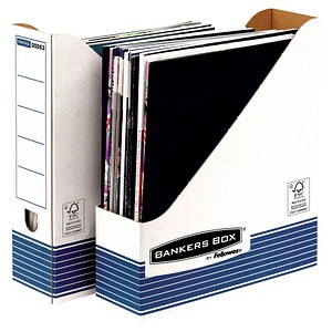 Bankers Box Archiv-Stehsammler Bankers Box weiß/blau, 10 St.