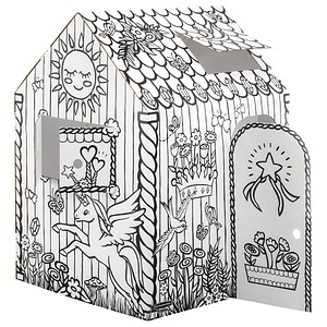 Bankers Box Ausmalbild weiß Spielhaus Einhorn, 1 St.