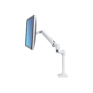 ergotron Monitor-Halterung LX mit hoher Säule 45-537-216 weiß für 1 Monitor, Tischklemme, Tischbohrung