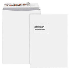 dots Versandtaschen DIN C4 mit Fenster weiß 100 St.