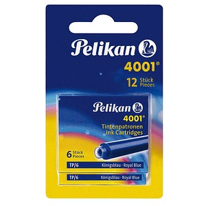 Pelikan Tintenpatronen für Füller 4001 TP/6-2B königsblau, 12 St.
