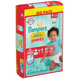 Pampers® Windeln premium protection™ BIG PACK Größe Gr.4 (9-15 kg) für Babys und Kleinkinder, 42 St.