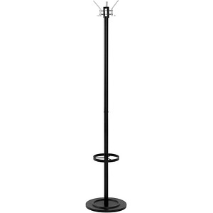 HAKU Möbel Kleiderständer 20594 schwarz Metall 6 Haken 37,0 x 179,0 cm