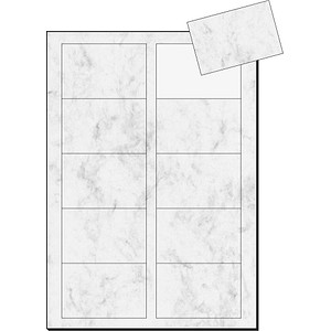 SIGEL Visitenkarten DP742 satiniert grau 225 g/qm, 100 St.