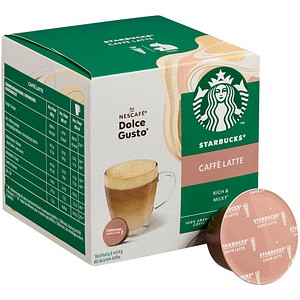 NESCAFÉ DOLCE GUSTO® STARBUCKS® Caffé Latte Rich & Milky Kaffeekapseln, mild, 12 Portionen