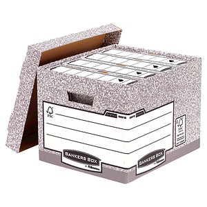 Bankers Box Archivboxen Bankers Box grau 33,5 x 40,4 x 29,2 cm, 10 St.