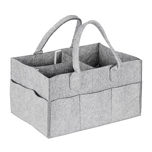 relaxdays Wickeltasche grau